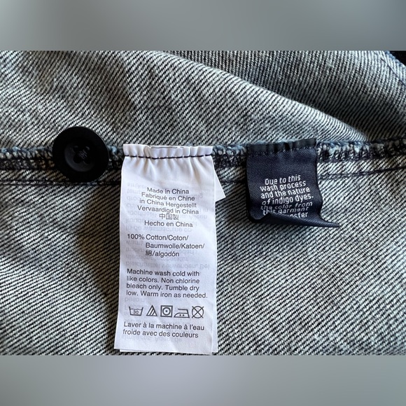 MADEWELL Denim Raw-Hem Mini Wrap Skirt/ Size 4/ MSRP $88/ A-Line Adjustable Belt - Picture 10 of 11